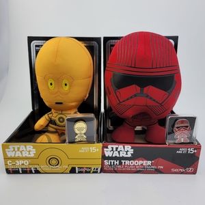 Star Wars C-3PO and Sith Trooper Collectible  Plus With Enamel Pin